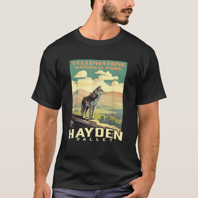 Camiseta Parque Nacional Hayden Valley Wolf WPA P (Frente)