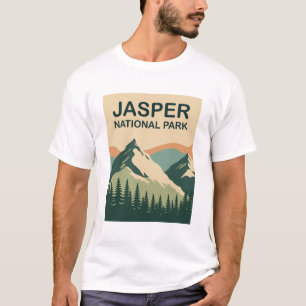 Camiseta Parque Nacional Jasper Canadá Arte Cênico da Natur