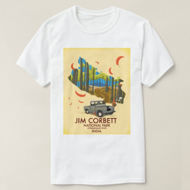 Camiseta Parque Nacional Jim Corbett, Estado de Uttarakhand (Frente do Design)