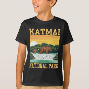 Camiseta Parque Nacional Katmai Alasca Urso Caminhada Ao Ar