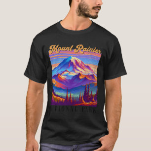 Camiseta Parque Nacional Mt. Rainier Arte de Montanha Lembr
