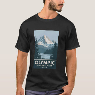 Camiseta Parque Nacional Olímpico Acampamento Vintage Camin