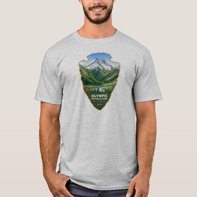 Camiseta Parque Nacional Olympic Washington Arrowhead (Frente)
