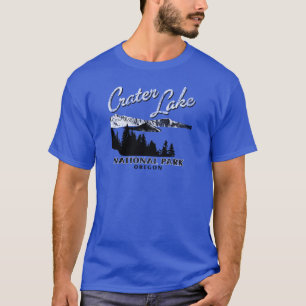 Camiseta Parque nacional Oregon do lago crater retro