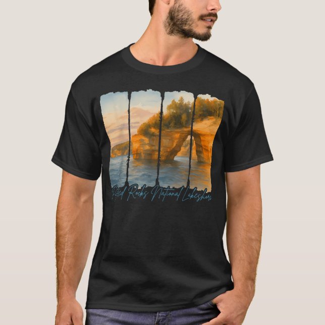 Camiseta Parque Nacional Pictured Rocks Itinerante (Frente)
