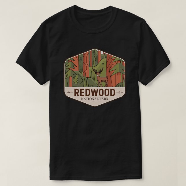 Camiseta Parque Nacional Redwood (Frente do Design)