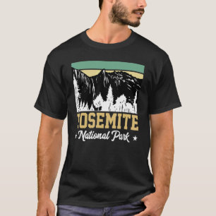 Camiseta Parque Nacional Retro Yosemite EUA Califórnia Vint