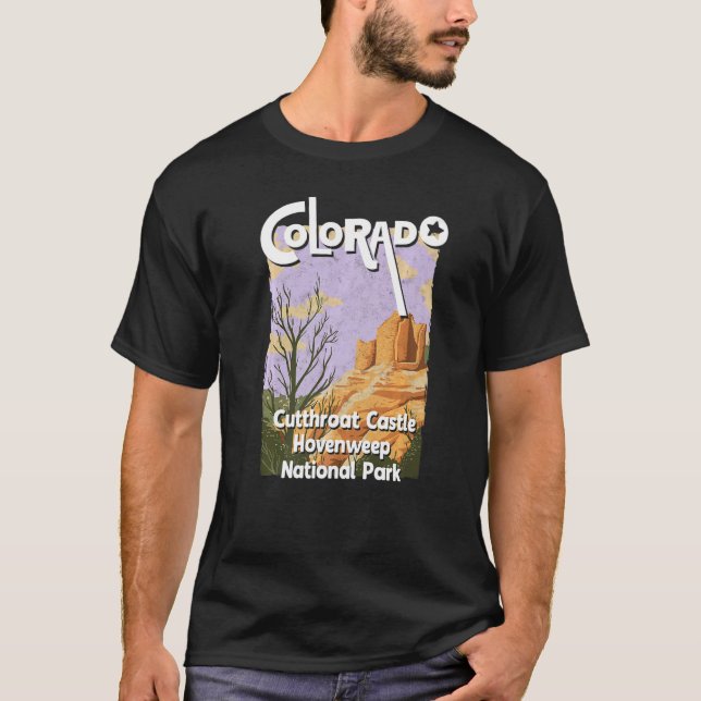 Camiseta Parque Nacional Rocky Mou do Castelo de Cutthroat (Frente)