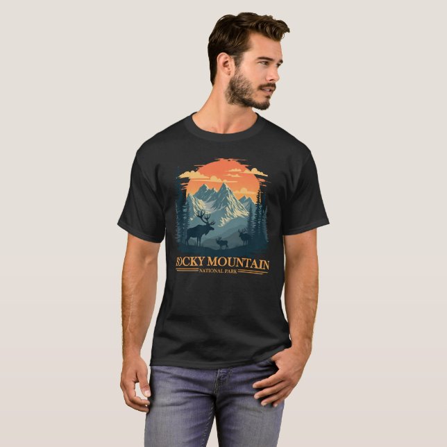Camiseta Parque Nacional Rocky Mountain (Frente Completa)