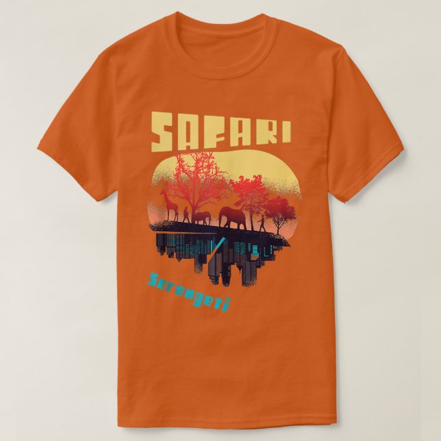 Camiseta Parque Nacional Safari Serengeti África Tanzânia G (Frente do Design)
