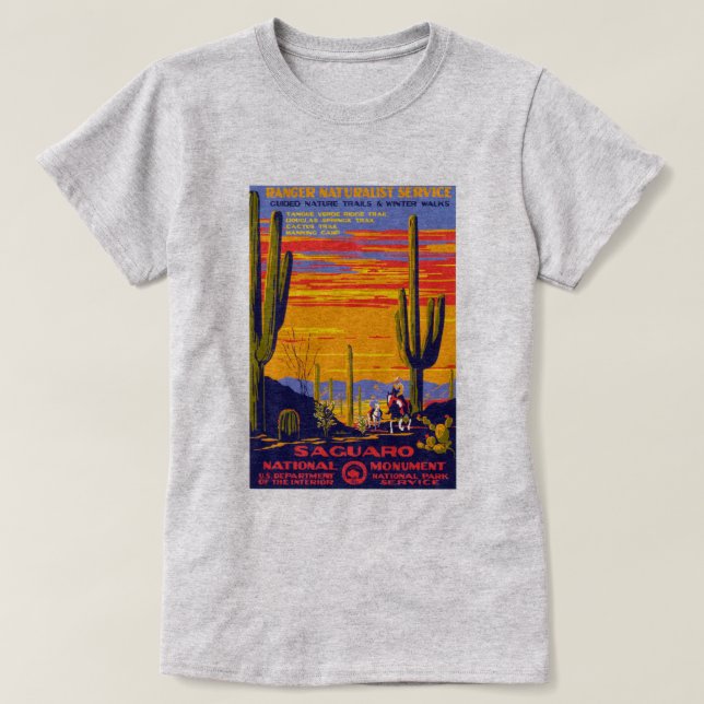 Camiseta Parque Nacional Saguaro (Frente do Design)
