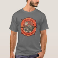 Parque Nacional Saguaro Coyote Retro Compass Emble