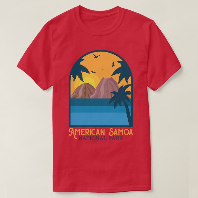 Camiseta Parque Nacional Samoa Americano (Frente do Design)