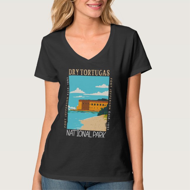Camiseta Parque Nacional Seco de Tortugas na Flórida Forte  (Frente)