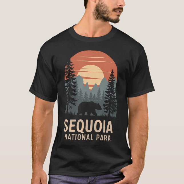 Camiseta Parque Nacional Sequoia Sequoia Vintage (Frente)