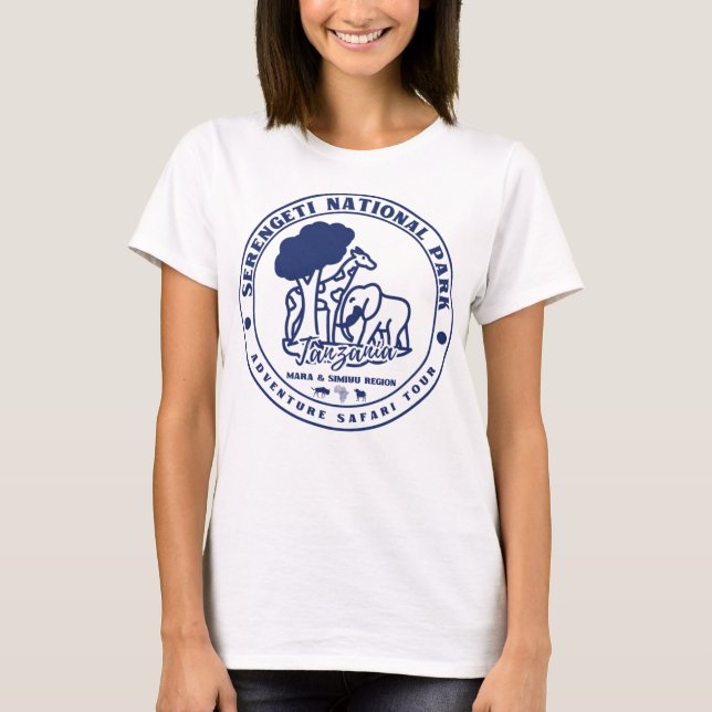 Camiseta Parque Nacional Serengeti Tanzânia Safari Mara Sim (Frente)