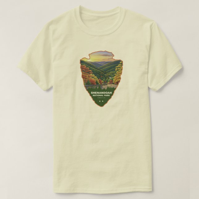 Camiseta Parque Nacional Shenandoah Arrowhead (Frente do Design)