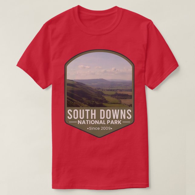 Camiseta Parque Nacional South Downs 3 (Frente do Design)