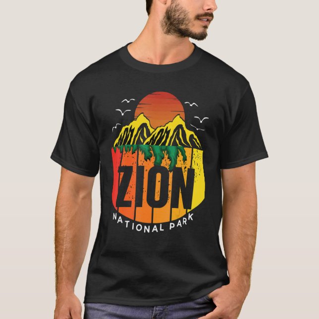 Camiseta Parque Nacional Souvenir Utah Zion Hiking Nature C (Frente)