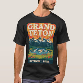 Camiseta Parque Nacional Vintage Grand Teton