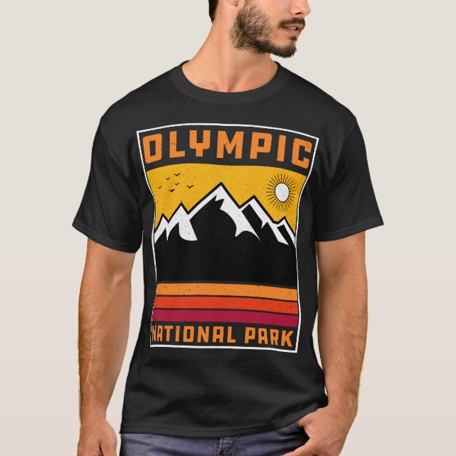 Camiseta Parque Nacional Vintage Olimpiadas Washington Souv (Frente)