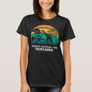 Camiseta Parque Nacional Vintage Retro Serengeti, Tanzânia