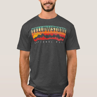 Camiseta Parque Nacional Vintage Yellowstone, Homens e Mulh