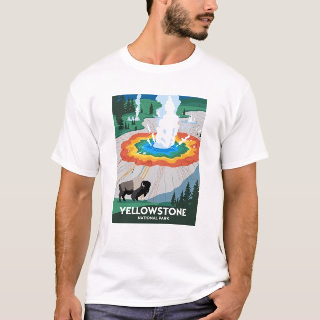 Camiseta Parque Nacional Vivid Yellowstone (Frente)