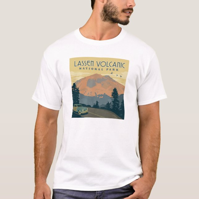 Camiseta Parque Nacional Vulcânico de Lassen | Estrada (Frente)