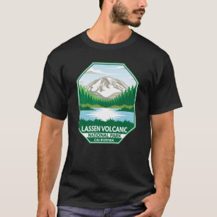 Camiseta Parque Nacional Vulcânico Lassen - Emblema Retroat