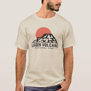 Camiseta Parque Nacional Vulcânico Lassen Sol Vermelho Míni