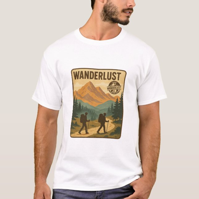 Camiseta Parque Nacional Wanderlust Hiking Yellowstone (Frente)