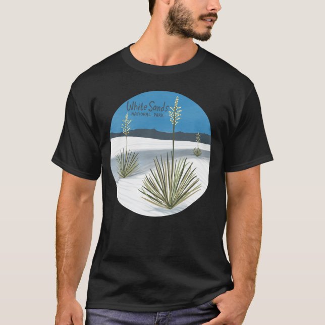 Camiseta Parque Nacional White Sands Novo México Gypsum Yuc (Frente)