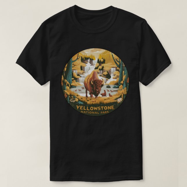 Camiseta Parque Nacional Yellowstone (Frente do Design)