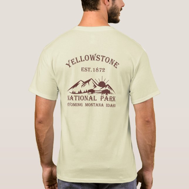 Camiseta Parque nacional Yellowstone (Verso)
