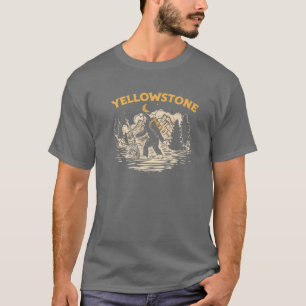 Camiseta Parque Nacional Yellowstone Andando Montanhas de P