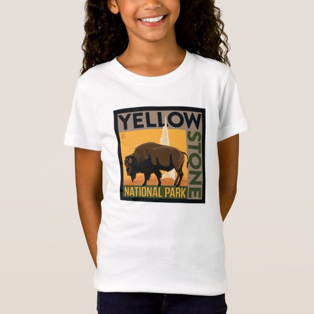 Camiseta Parque Nacional Yellowstone | Buffalo (Frente)