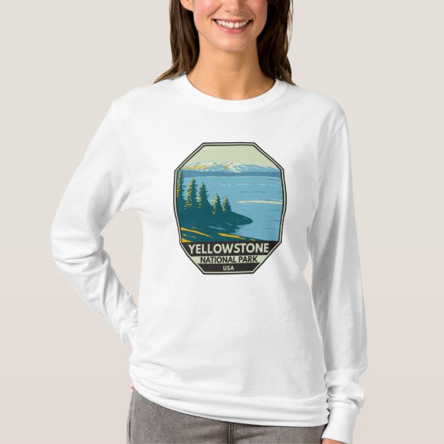 Camiseta Parque Nacional Yellowstone Lago Vintage (Frente)