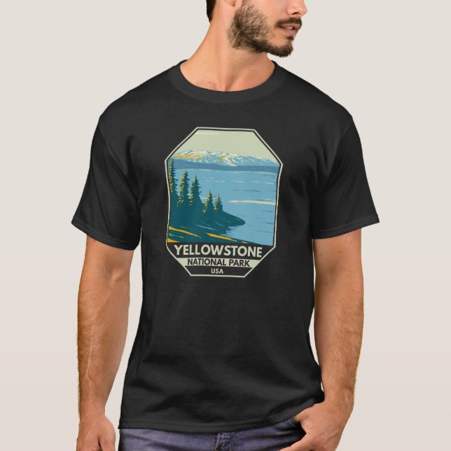 Camiseta Parque Nacional Yellowstone Lago Vintage (Frente)