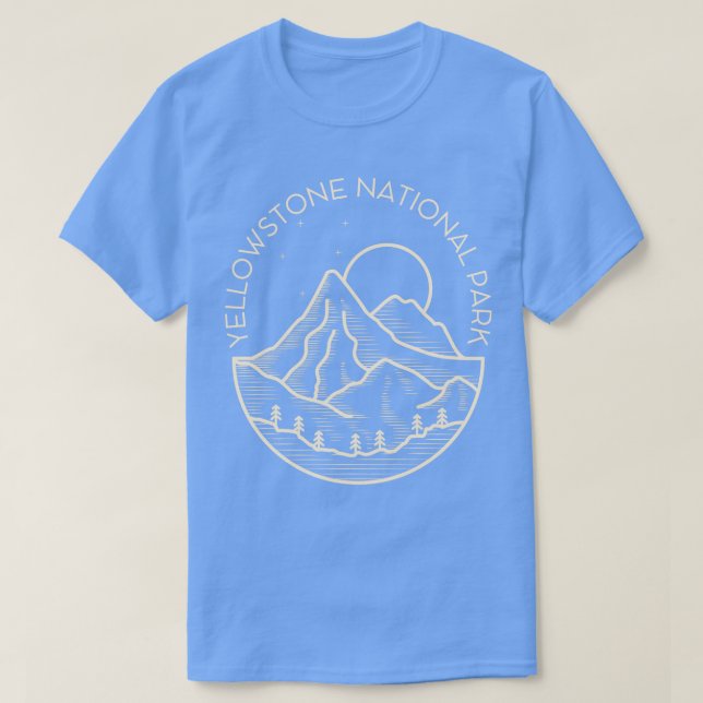 Camiseta Parque Nacional Yellowstone Lineart (Frente do Design)