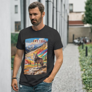 Camiseta Parque Nacional Yellowstone, Montanhas do Lobo