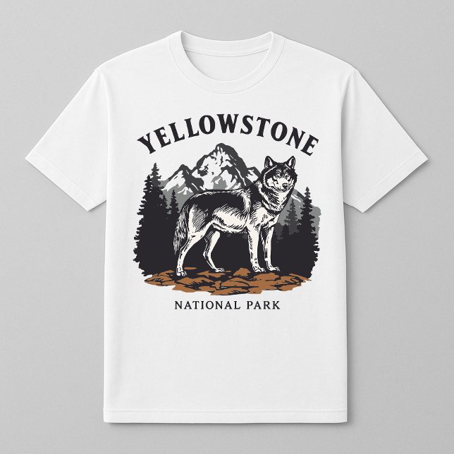 Camiseta Parque Nacional Yellowstone, Montanhas do Lobo (Criador carregado)