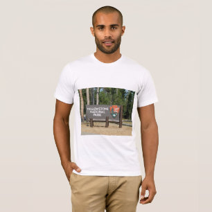 Camiseta Parque Nacional Yellowstone, placa, Wyoming, EUA