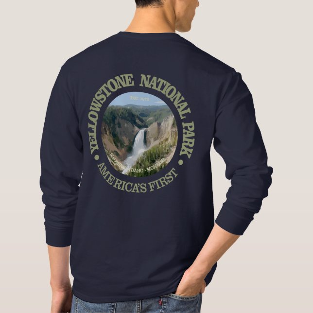Camiseta Parque Nacional Yellowstone (quedas) (Verso)
