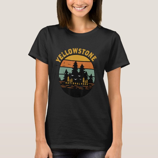 Camiseta Parque Nacional Yellowstone Souvenir Grizzly Bear  (Frente)