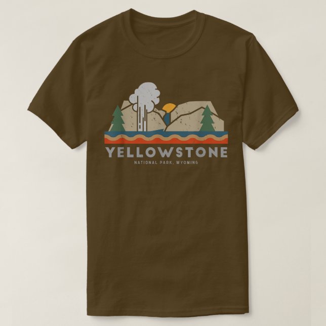 Camiseta Parque Nacional Yellowstone T (Frente do Design)