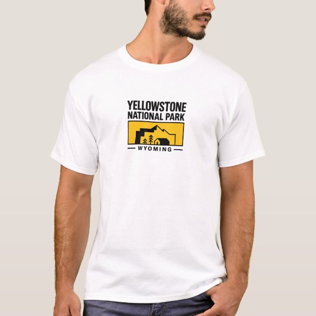 Camiseta Parque Nacional Yellowstone, T-shirt Souvenir (Frente)