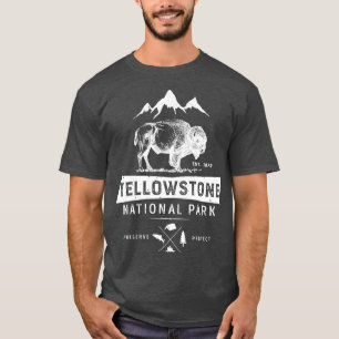 Camiseta Parque Nacional Yellowstone US Bison Buffalo Vinta