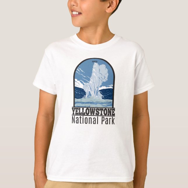 Camiseta Parque Nacional Yellowstone Vintage (Frente)