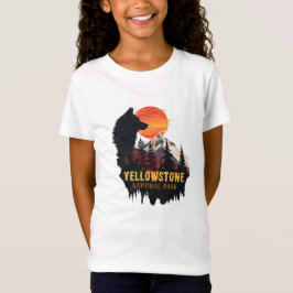 Camiseta Parque Nacional Yellowstone, Wolf Orange Sunset Ar